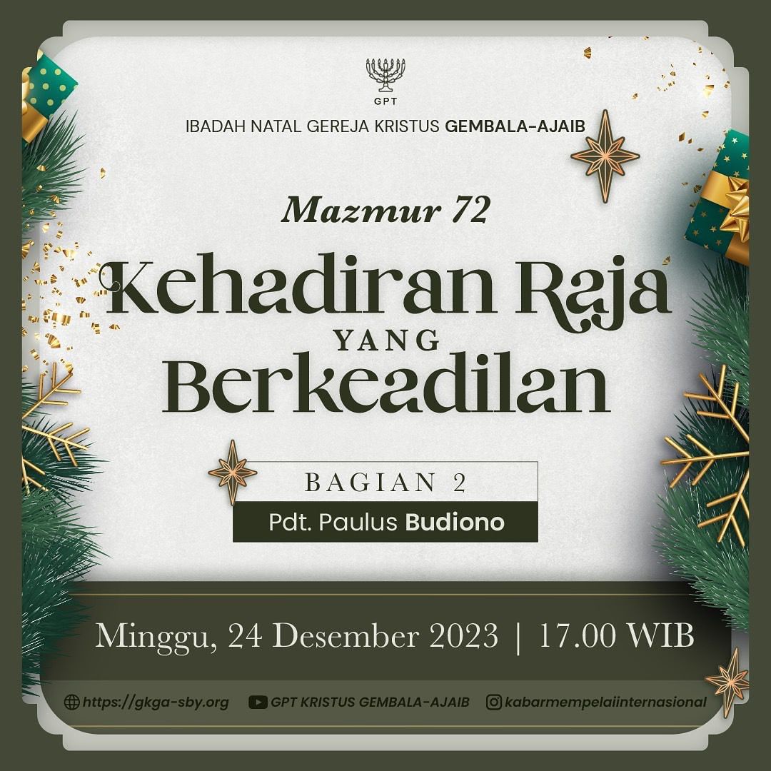 Kehadiran Raja yang Berkeadilan (2)