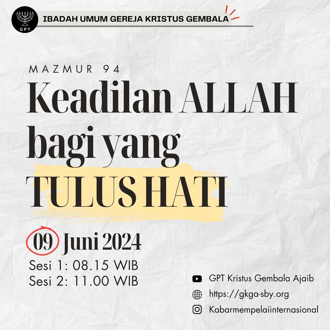 Keadilan Allah bagi yang tulus hati
